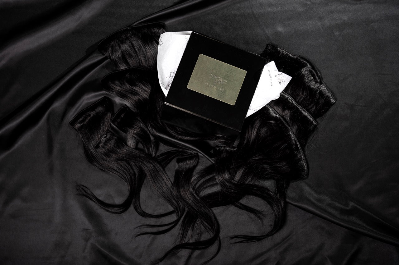 Midnight Silk 14" Clip-in Hair Extensions